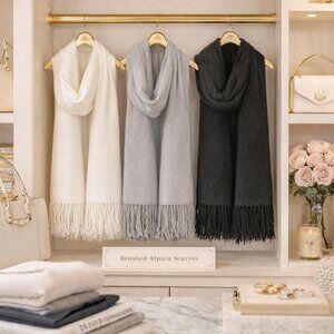 Brushed Alpaca Luxury Scarves